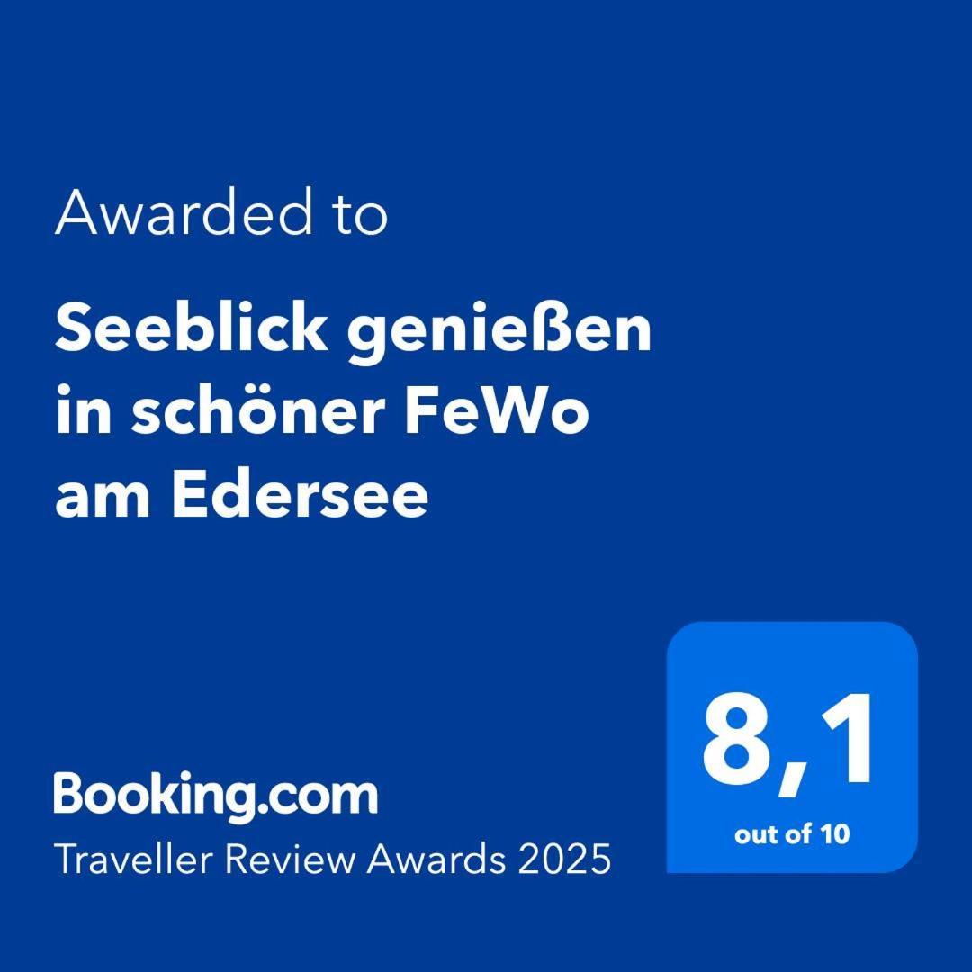 Seeblick Geniessen In Schoener Fewo Am Edersee Scheid  Exteriér fotografie